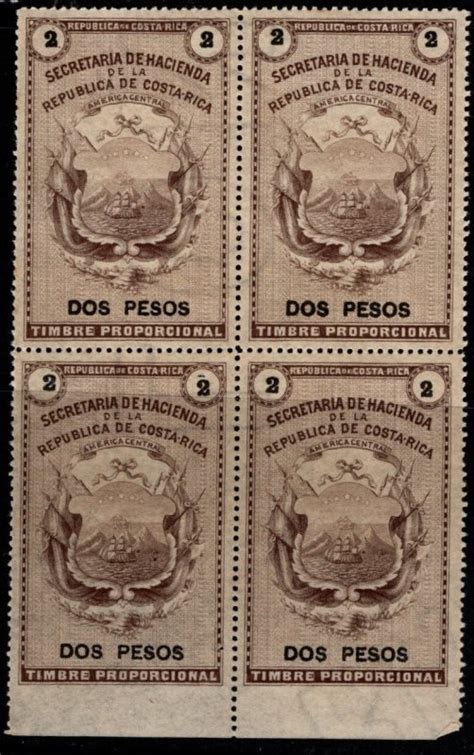 Costa Rica Revenue Secretary Pesos Departamento De Hacienda Blk