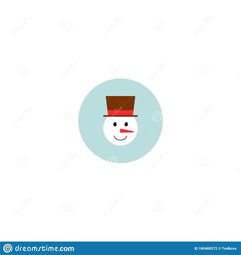 Ilustraci N Del Vector Icono Del Mu Eco De Nieve En Fondo Azul