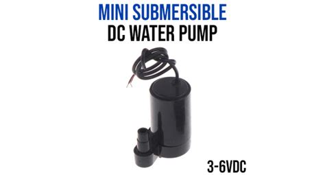 Mini Submersible Pump 3 6V Black Micro Robotics