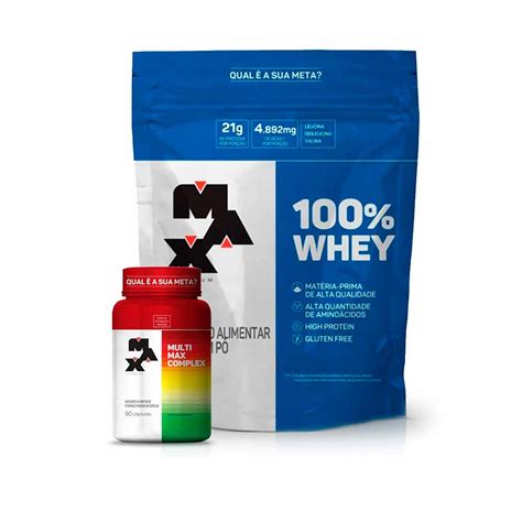 Kit Whey G Refil Multivitam Nico Multimax Complex Caps