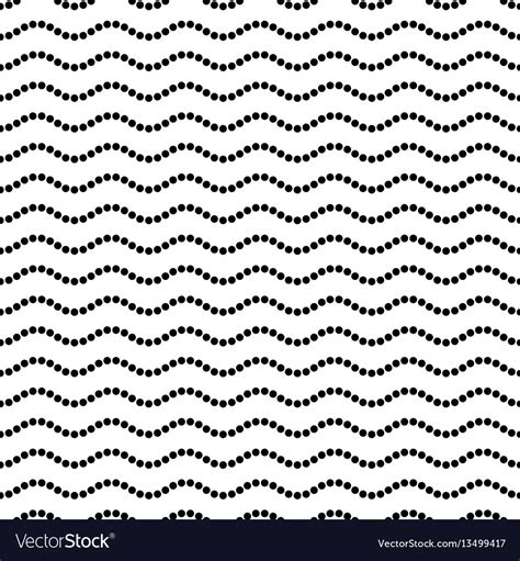 Seamless dotted wavy line pattern Royalty Free Vector Image