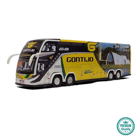 Brinquedo Miniatura Ônibus Gold Gontijo bh G8 4 Eixos 30cm Submarino