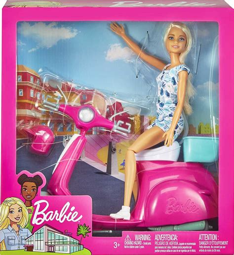 Barbie E Il Suo Scooter Rosa Gbk Mattel Il Giocartolaio