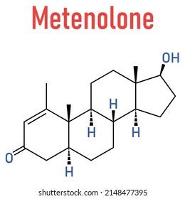 Metenolone Anabolic Steroid Molecule Used Banned Stock Vector Royalty