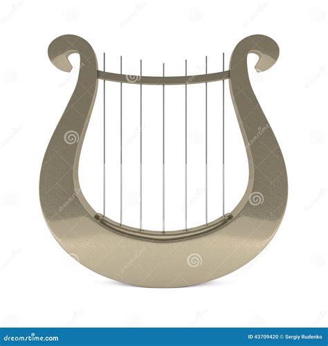 Musical Instrument Greek Golden Lyre Harp Stock Illustration ...