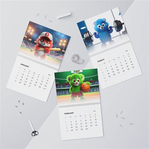 2024 Sporty Critters Calendar 2024 Wall Calendar Funny Kids Calendar