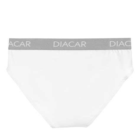 Diacar Girls White Cotton Knickers Childrensalon Outlet