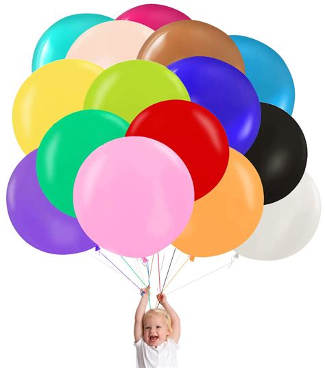 Pcs Inch Balloons Large Assorted Balloons Thick Latex Heavy Duty