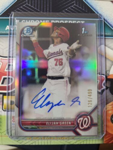 2022 Bowman Chrome Draft Elijah Green REFRACTOR AUTO 499 EBay