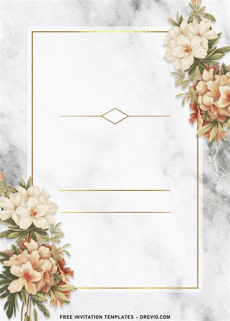 Modern Embrace Marble Floral Wedding Invitation Templates Artofit