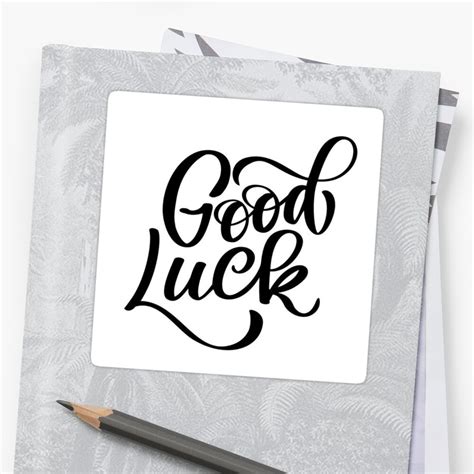 "good luck" Sticker by cripalermo | Redbubble