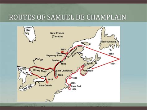 Samuel De Champlain Voyage Map