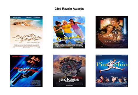 23rd Razzie Awards by Disneydude15 on DeviantArt