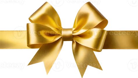 Realistic Satin Decorative Gold Bow 44571267 Png