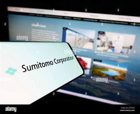 Smartphone With Logo Of Japanese Company Sumitomo Corporation On Screen