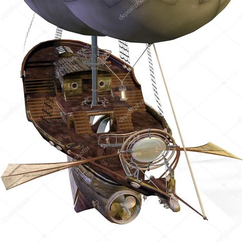 Herunterladen Steampunk Luftschiff Stockbild Steampunk Luftschiff