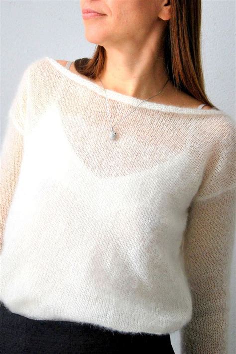 Pull Blanc Pull Pull En Mohair Pull Blanc Pull De Mariage Pull De