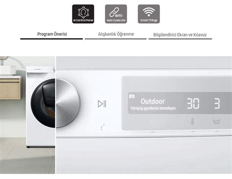 WD10T654DBN1AH, Kurutmalı Çamaşır Makinesi, 10.5+6kg | Samsung Türkiye