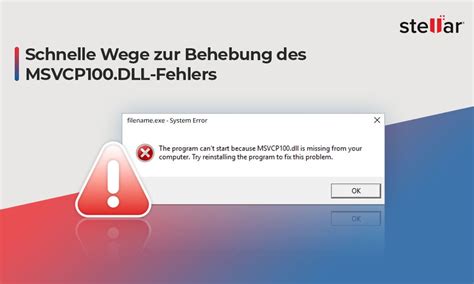 Schnelle Wege Zur Behebung Des Msvcp Dll Fehlers