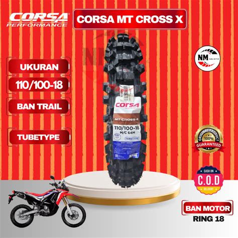 Jual Ban Luar Motor Trail Corsa MT Cross X 110 100 Ring 18 Ban Luar