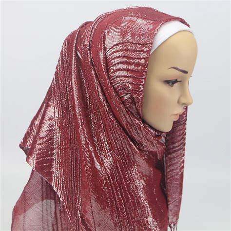 1 Pc New Design Wrinkled Scarf Islamic Muslim Hijabs Tassel Shawls