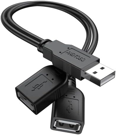 Andtobo Cable Divisor Usb Usb A Macho A Cable De Carga Divisor