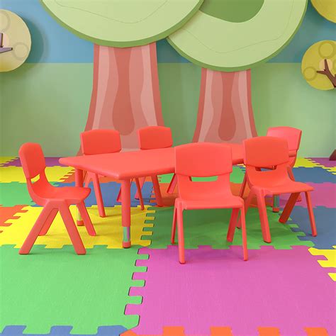 Little Tikes Bright 'n Bold Durable Plastic Toddler Table & Chairs Set