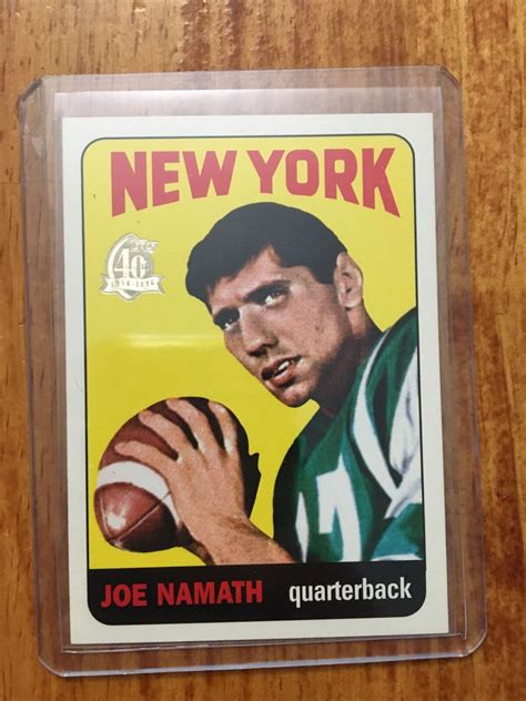 1996 Topps Joe Namath 122 Rookie Card Reprint RC HOF Football Card EBay