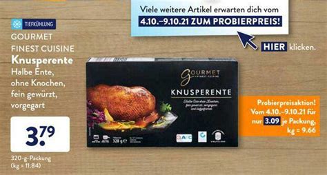 Gourmet Finest Cuisine Knusperente Angebot Bei Aldi Sud