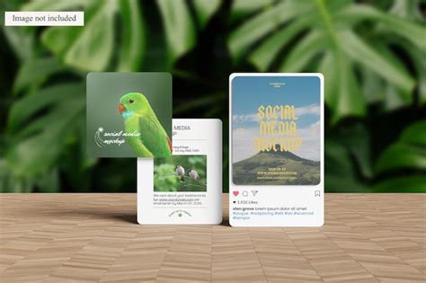 Premium Psd Nature Social Media Mockup For Showcasing Your Design To