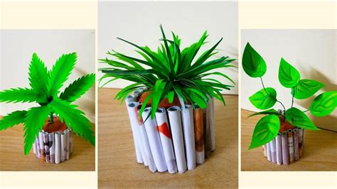 How To Make Paper Plants Home Decoration Plant With Paper Diy Paper