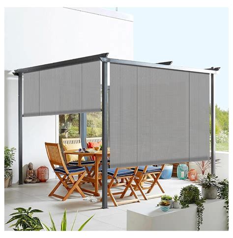 Outdoor Shade Blinds Patio Roll Up Blackout Shades Exterior Privacy