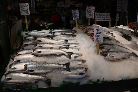 Seattle fish market editorial photography. Image of chilling - 145522027