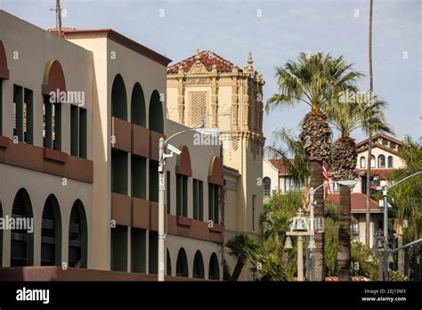 Daytime View Of The Historic Skyline Of Downtown Riverside California