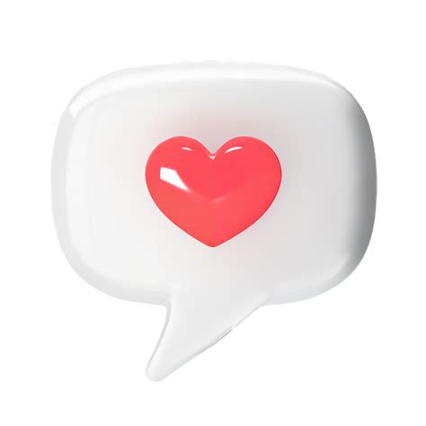 3D Social Media Notification Love Like Heart Icon 26552501 PNG