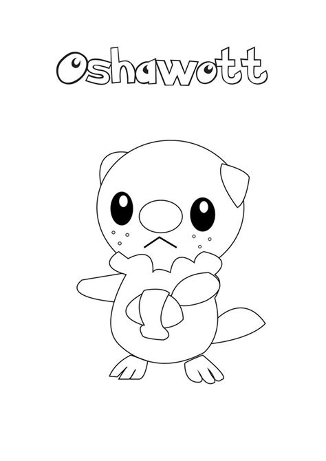 Oshawott Coloring Pages Pdf To Print Coloringfolder