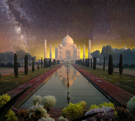 Free Images Sunset Night Cityscape Dusk Romantic Landmark Taj