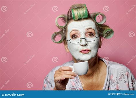 Funny senior woman stock image. Image of face, elderly - 298724657