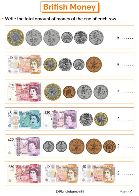 Il Sistema Monetario Inglese Esercizi Per La Scuola Primaria
