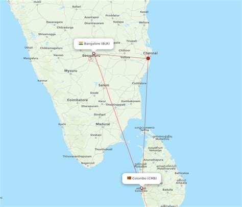 Flights From Bengaluru To Colombo Blr To Cmb Flight Routes