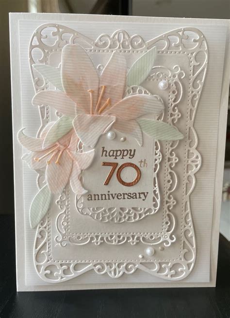 70th Anniversary card | 70th anniversary card, Anniversary cards ...