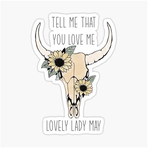 "Lady May Longhorn" Sticker for Sale by hannahswank | Redbubble