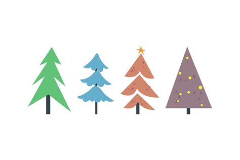 Christmas Tree Vector Graphic By Geniusfit Creative Fabrica