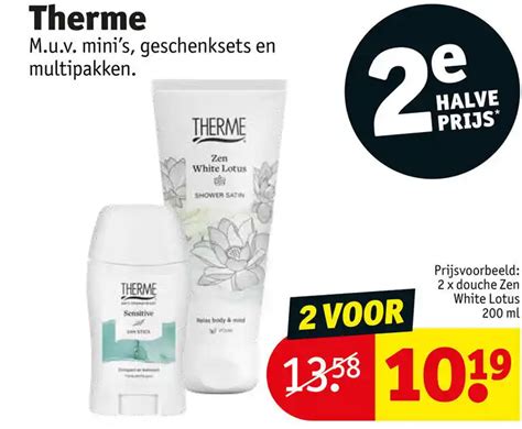 Therme 2 X Douche Zen White Lotus 200 Ml Promotie Bij Kruidvat