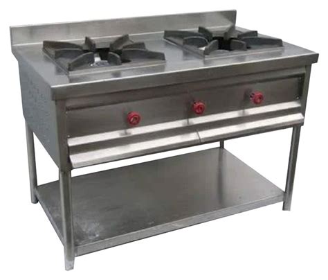 LPG Stainless Steel Two Burner Gas Range For Hotel And Restaurants At