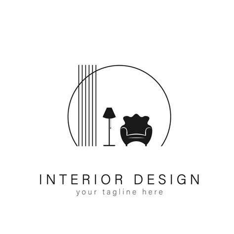 furniture logo interior design abstract 14895046 Vector Art at Vecteezy