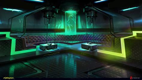 Afterlife VIP Lounge Art Cyberpunk 2077 Art Gallery Cyberpunk 2077