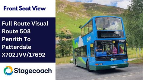 Full Route Visual Stagecoach North West Bus Route Penrith To