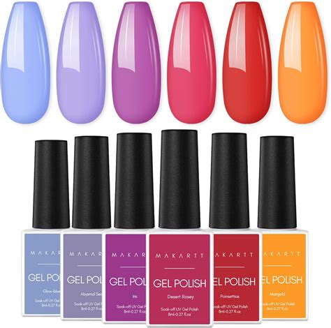 Makart Trousse De Vernis Ongles En Gel Kit De Vernis Ongles Gel