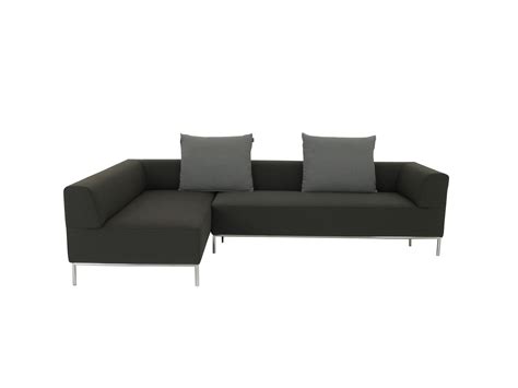 Freistil Ecksofa Von Rolf Benz Mit Chromrahmen In Stoff Graphitgrau